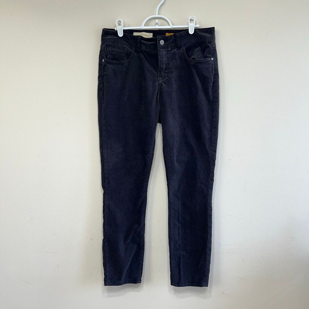 Pilcro and the Letterpress Womens Stet Corduroy Mid Rise Ankle Pants Black Sz 29